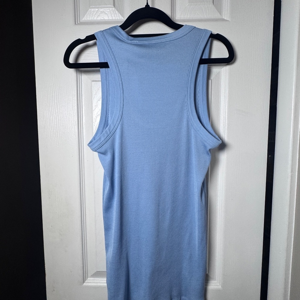 Rohe Light Blue Ribbed Tank Top - Picture 5 of 7